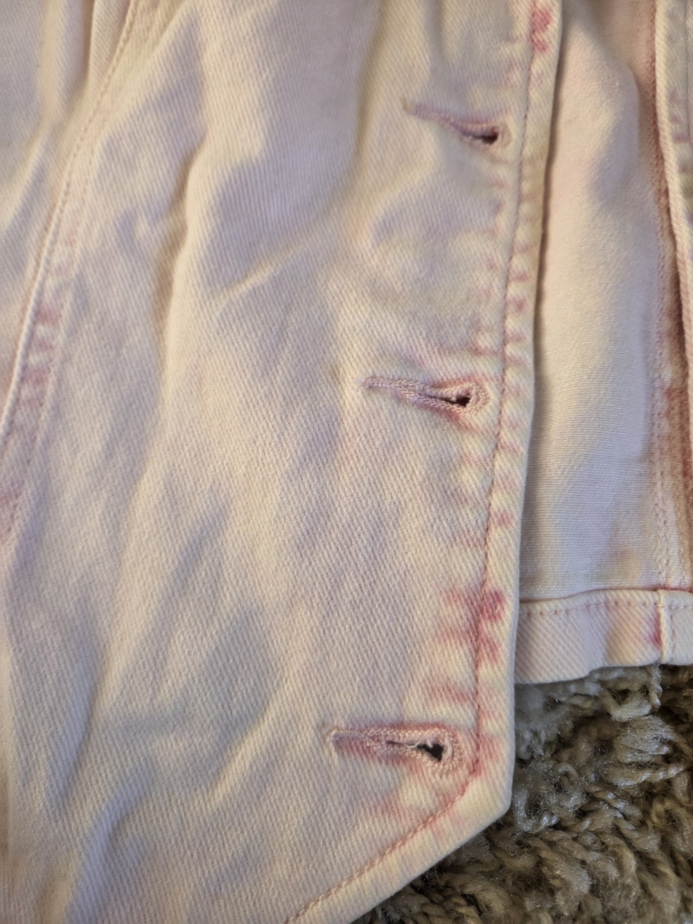 Women's Light Pink Denim Vest by Risen - Sleeveless Button Front - Picture 2 of 7